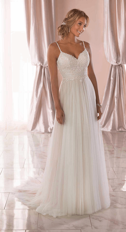 tulle flowy a-line