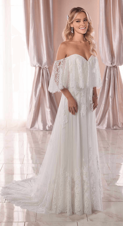 flowy lace white dress