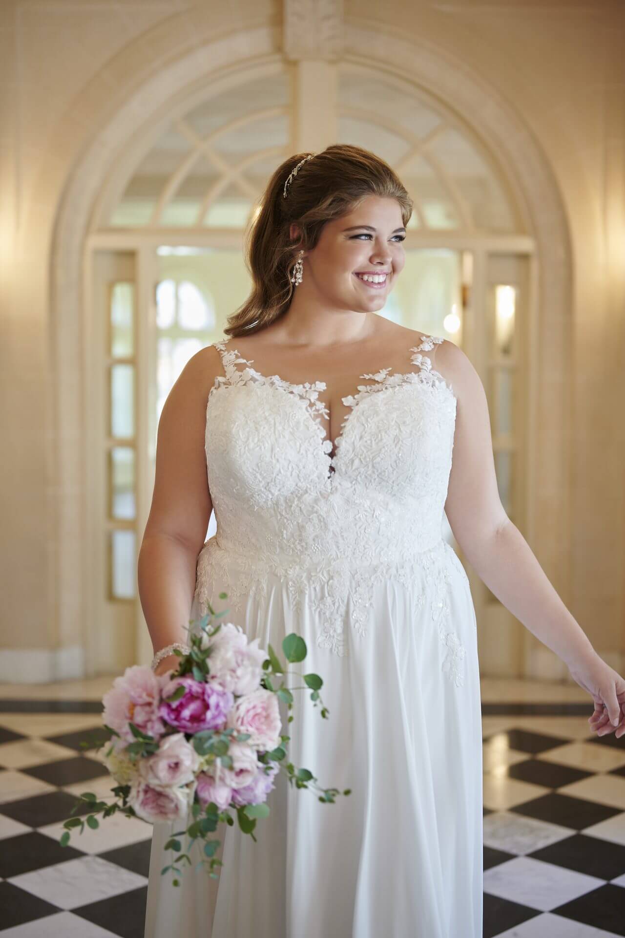 Buy Beautiful Plus Size Lace and Tulle Wedding Dress Long Sleeves, a Line Plus  Size Wedding Dress, Plus Size Bride Dress, ALL SIZES Online in India 