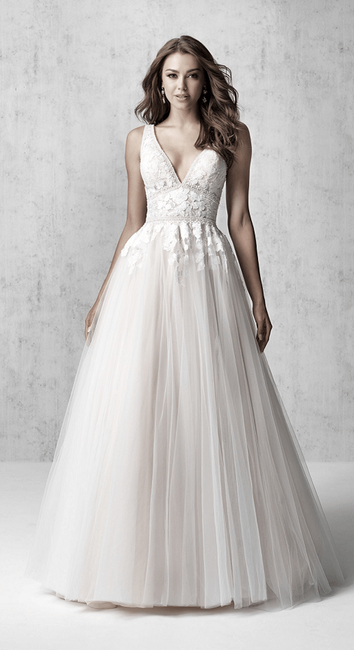 Madison James Lace Tulle Ballgown