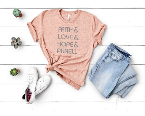 faith and love blush shirt