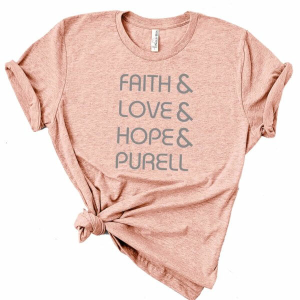 faith and love blush shirt
