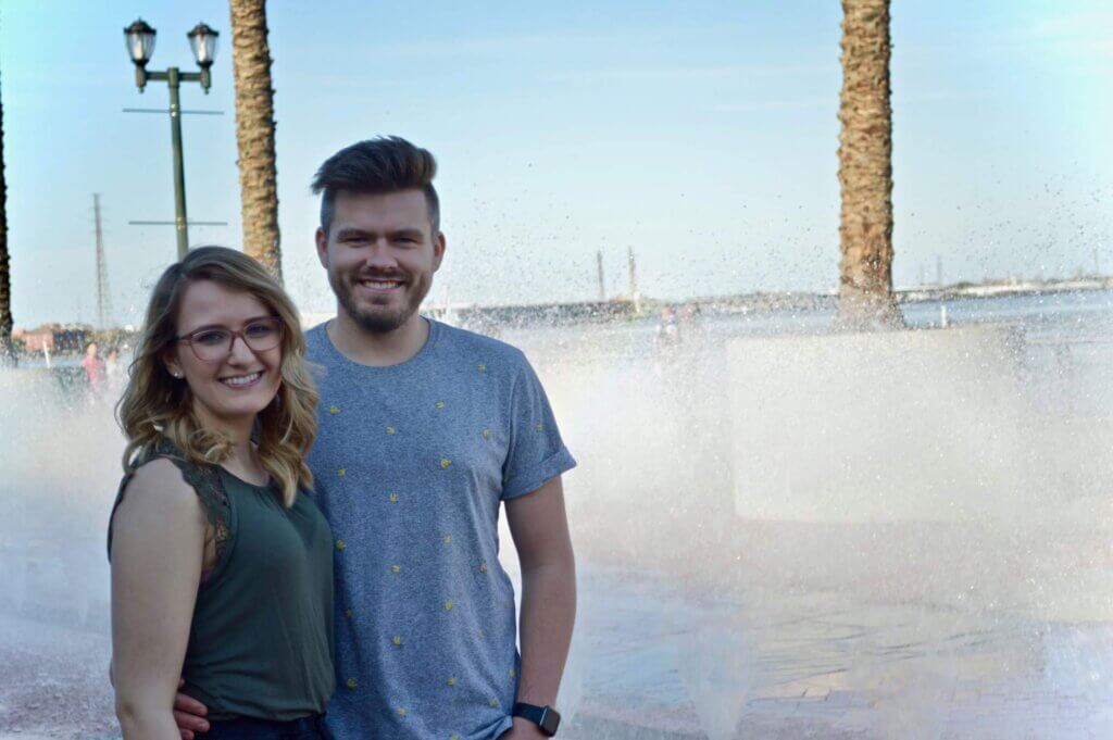 Tori and Jordan pictured together on vacation.