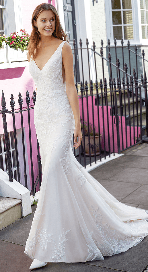Adore by Justin Alexander Lace Sheath wedding gown