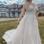 Stella York Lace Tulle Bridal Gown