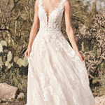 Lillian West Lace Tulle Boho Gown
