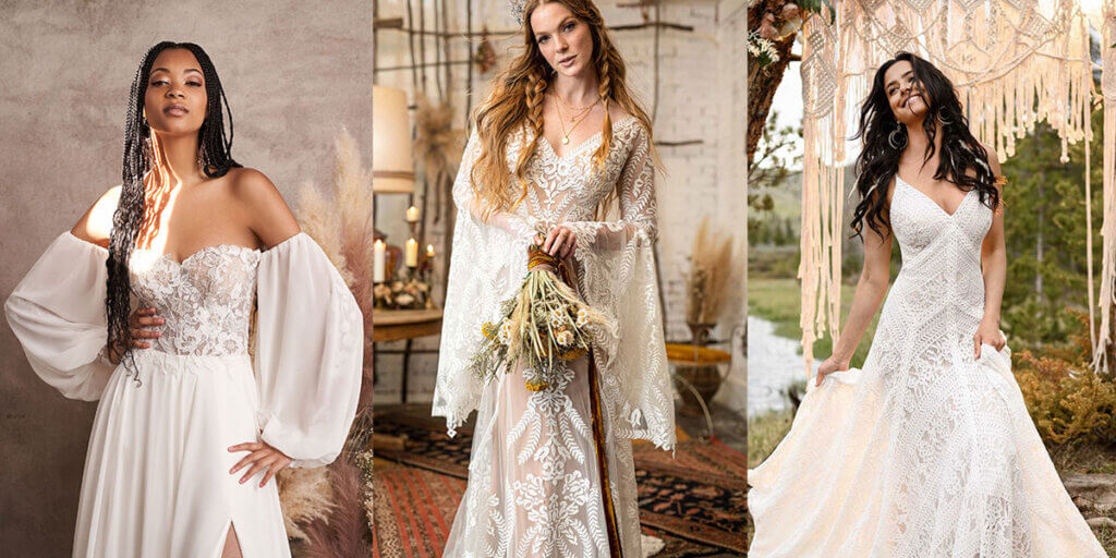 Breath-taking Boho Wedding Dresses Can't Miss  Bridesmaid dresses boho,  Wedding dress backs, Boho wedding