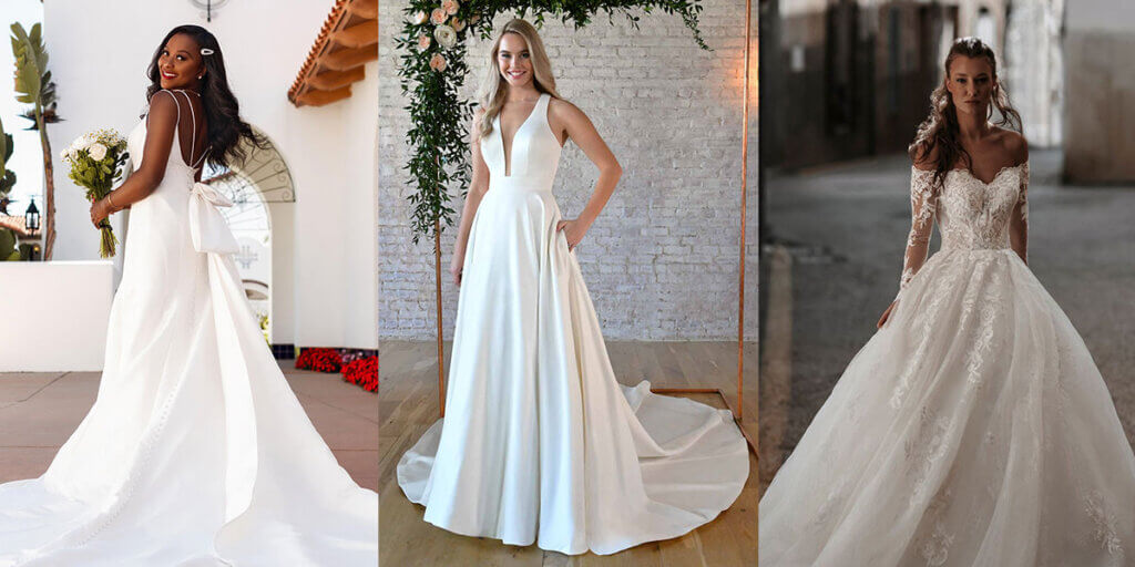 Oversized everything in wedding dress styles.