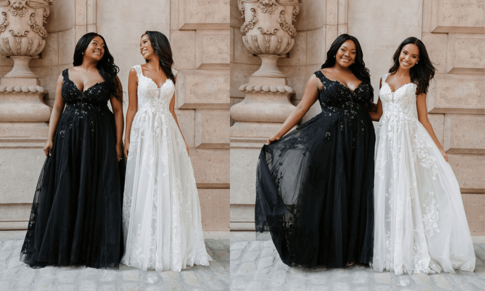 Black & white dresses for weddings hotsell