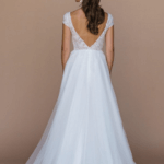 beautiful chiffon wedding dress, October