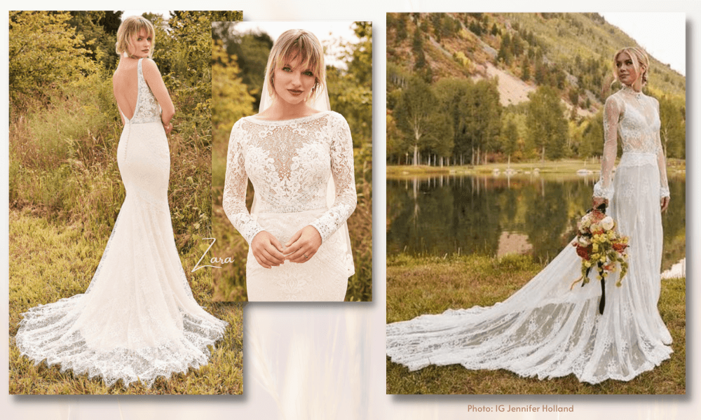 Jennifer Holland in her wedding dress reminded us of Zara wedding dress