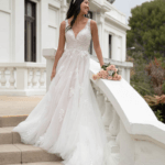 Beautiful lace and chiffon wedding dress, Maryam