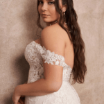Beautiful lace and chiffon wedding dress, Raylene