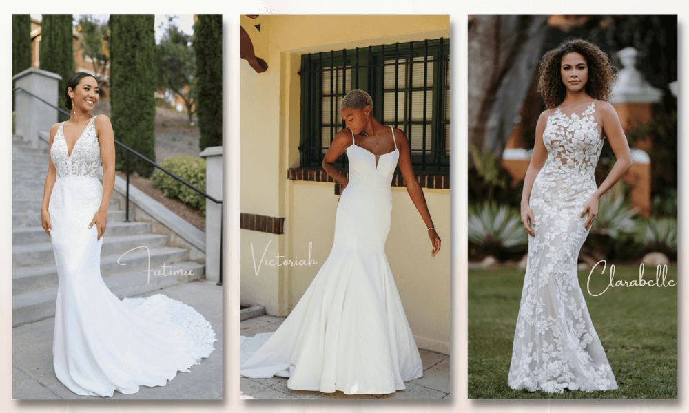 3 beautiful, simple wedding dresses